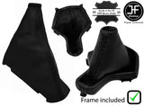 BLACK LEATHER AUTOMATIC GEAR+PLASTIC FRAME+HANDBRAKE GAITER FOR FREELANDER 2