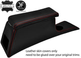 RED STITCH CONSOLE & ARMREST LID LEATHER COVER FOR RELIANT SCIMITAR SE4 COUPE