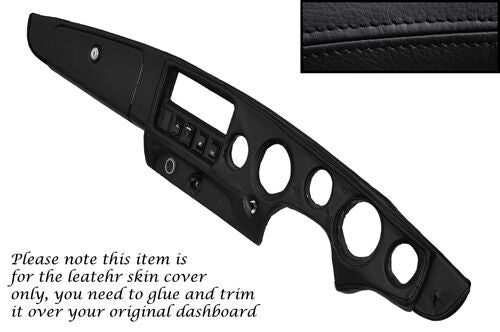 BLACK STITCH DASH DASHBOARD LEATHER SKIN COVER FITS MG MGB LATE SHAPE CUSTOM NEW
