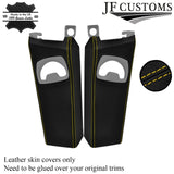 YELLOW STITCH ITALIAN LEATHER PILLAR KIT COVERS FOR BMW 3 SERIES E92 COUPE 06-13