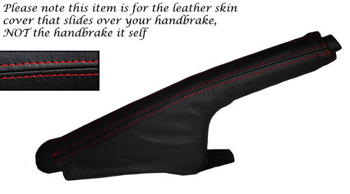 RED STITCH LEATHER HANDBRAKE GAITER FITS FORD KA 2009-2014 CUSTOM NEW MADE IN UK