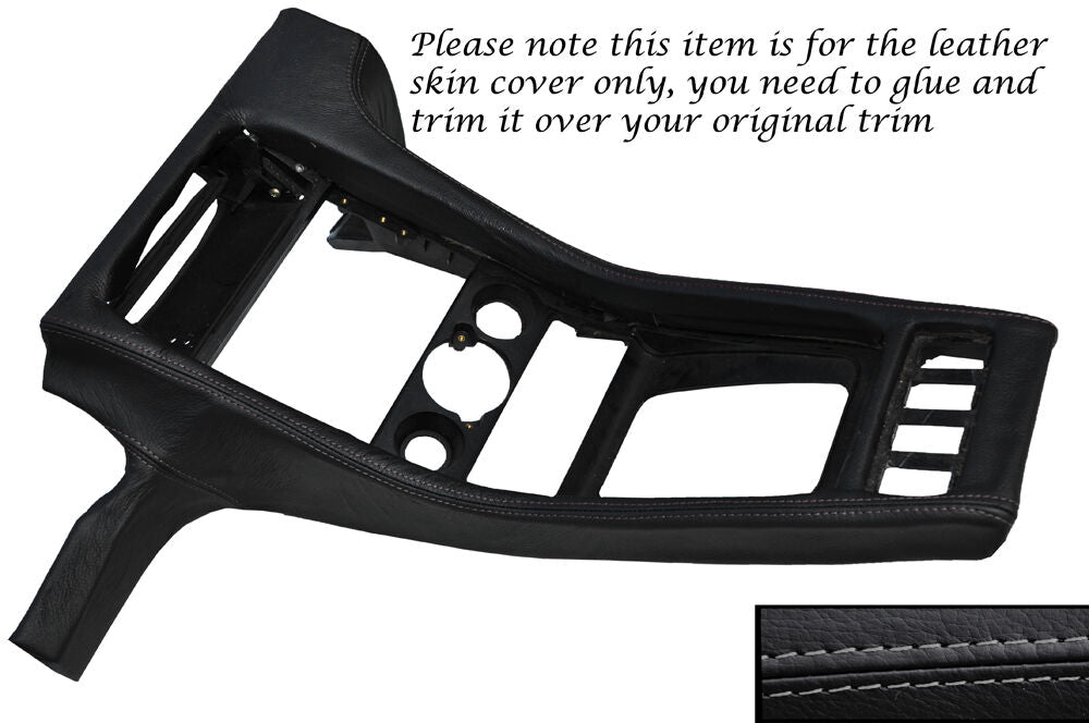 GREY STTICH CENTER CONSOLE LEATHER SKIN COVER FITS PORSCHE 928 S S2 S4 78-89