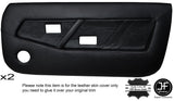 BLACK STITCHING 2X FRONT FULL DOOR CARD LEATHER COVERS FITS LOTUS EXCEL