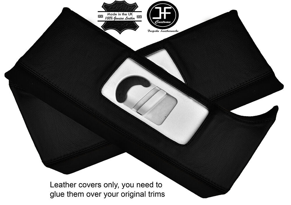 BLACK STITCH 2X UPPER C PILLAR LEATHER COVERS FITS RANGE ROVER VOGUE L322 02-06