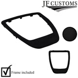BLACK STITCH LEATHER AUTO DCT GEAR SURROUND+BEZEL+FRAMES FOR BMW X1 E84 12-14