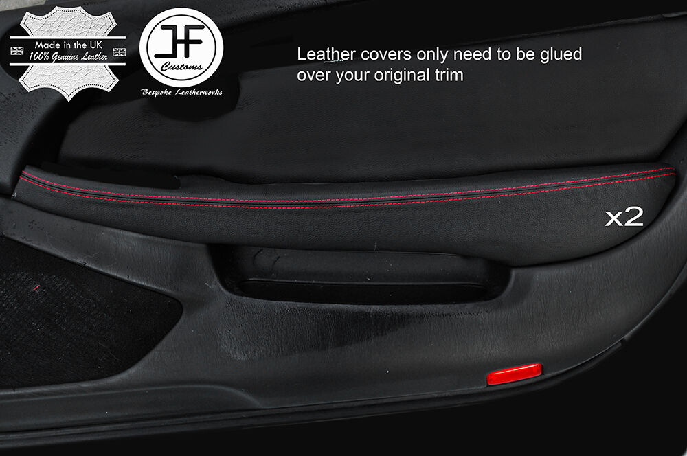 RED STITCH  2X FRONT DOOR ARMREST LEATHER COVERS FITS LEXUS SC 430 SC 01-09
