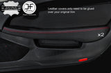 RED STITCH  2X FRONT DOOR ARMREST LEATHER COVERS FITS LEXUS SC 430 SC 01-09