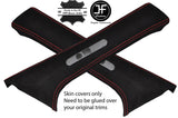 RED ST. 2X REAR C PILLAR ESTATE SUEDE COVERS FITS MERCEDES W202 C CLASS 93-00