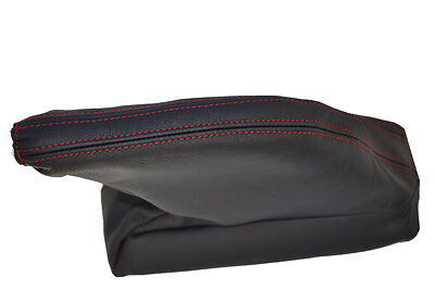 FITS  VW T4 TRANSPORTER CARAVELLE CAMPER red stitch LEATHER HANDBRAKE GAITER