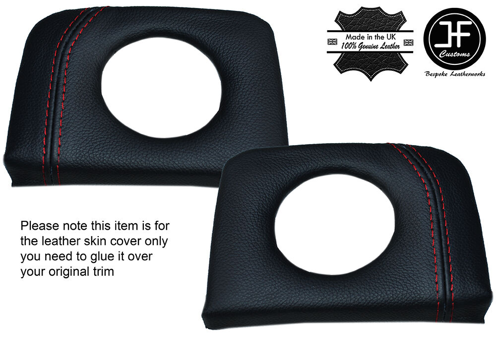RED STITCH 2X SIDE END DASH DASHBOARD TRIM COVERS FITS RELIANT SCIMITAR SE5