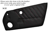 RED STITCH 2X FRONT FULL DOOR CARD LEATHER SKIN COVERS FITS PORSCHE 911 930