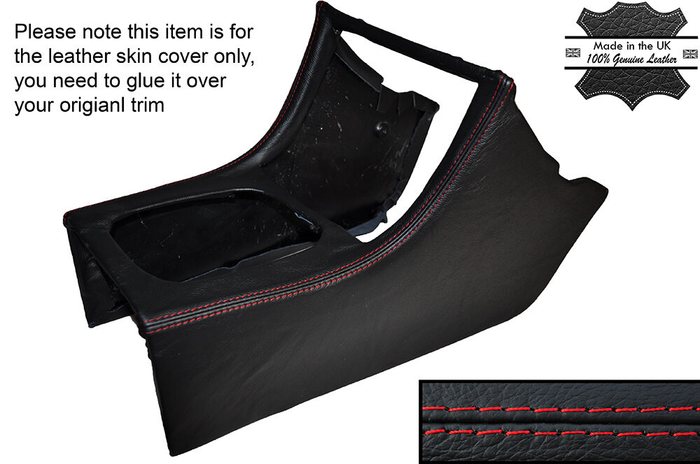 RED STITCH CONSOLE GEAR SURROUND SKIN COVER FITS HONDA PRELUDE 92-96 4TH GEN