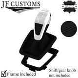 BLACK STITCH LEATHER AUTO AUTOMATIC DCT GEAR GAITER+FRAME FOR BMW X1 E84 12-14