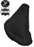 RED STITCHING MANUAL LEATHER GEAR GAITER FITS FORD FOCUS II FL 2008-2011
