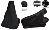 BLACK STITCHING GEAR HANDBRAKE KNOB LEATHER COVERS FOR RENAULT LAGUNA III 07-14