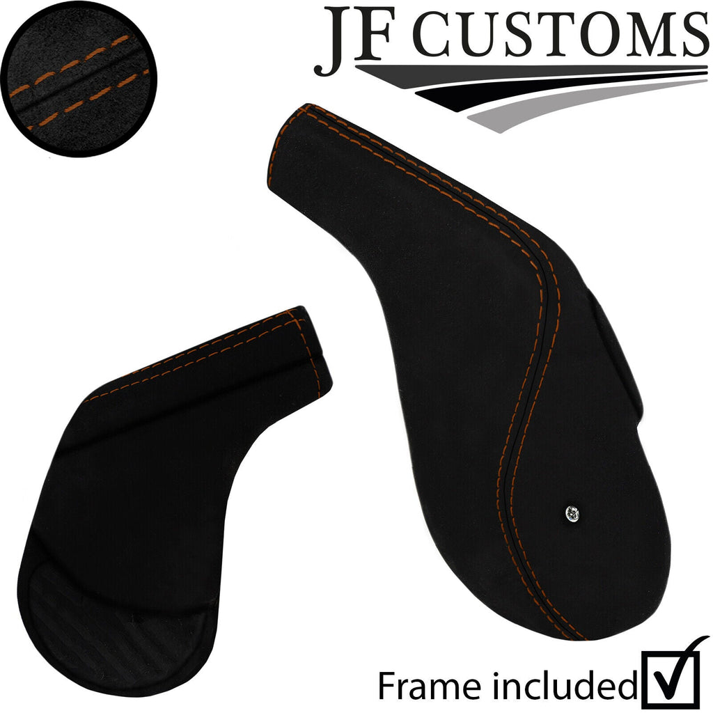 TAN STITCH SUEDE HANDBRAKE TRIM COVER+FRAME FOR MAZDA MIATA MX5 MK1 MK2 90-05