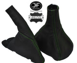 GREEN STITCH LEATHER GEAR & HANDBRAKE GAITER FITS VAUXHALL OPEL CORSA B 93-00