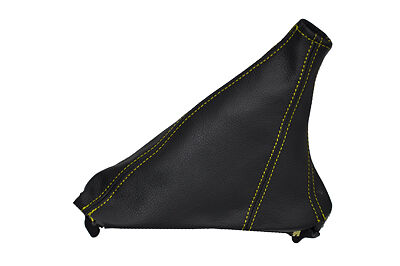 FITS C6 CORVETTE Z06 ZO6 E BRAKE LEATHER 05-11 yellow stitch CUSTOM NEW