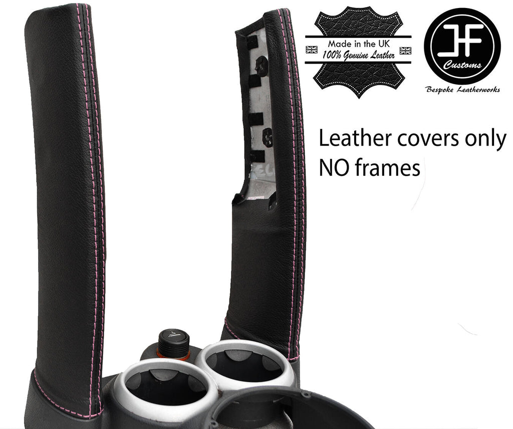 PINK STITCH 2X DOWN TUBES LEATHER COVERS FITS BMW MINI COOPER S R50 R53 01-06