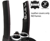 PINK STITCH 2X DOWN TUBES LEATHER COVERS FITS BMW MINI COOPER S R50 R53 01-06