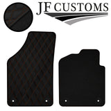 TAN DIAMOND STITCH VINYL 2X TAILORED FLOOR CARPET FOR PEUGEOT RCZ 09-15 JF1