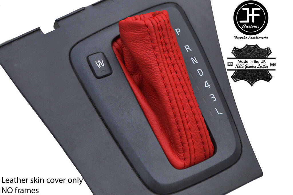 RED  TOP GRAIN REAL LEATHER AUTOMATIC GEAR GAITER FITS VOLVO V70 S60 00-04