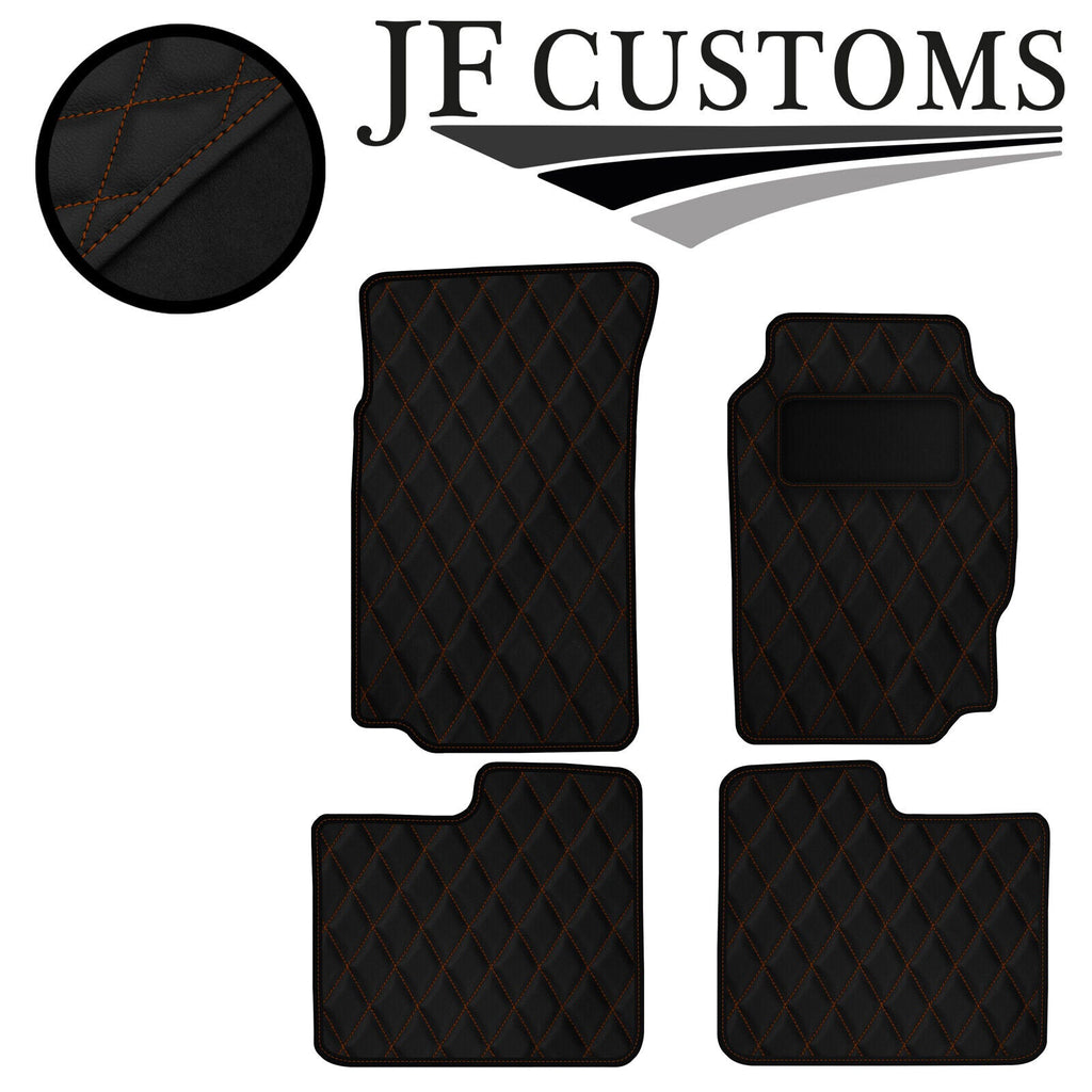 TAN DIAMOND STITCH VINYL 4X TAILORED FLOOR CARPETS FOR PEUGEOT 406 95-04 JF1