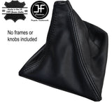 BLACK STITCHING MANUAL LEATHER GEAR GAITER FITS BMW E90 E91 E92 E93 2005-2013