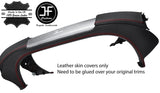 RED STITCH REAR STRUT BAR TOWER LEATHER COVERS FITS NISSAN 350Z 02-09 COUPE