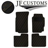 YELLOW DIAMOND STITCH VINYL 4X TAILORED FLOOR CARPETS FOR PEUGEOT 406  95-04 JF1