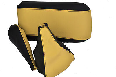 FITS MITSUBISHI FTO GAITERS SET+ARMREST COVER BLACK MAGNOLIA CUSTOM NEW