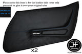 BLUE STITCHING 2X FRONT FULL DOOR CARD SKIN COVERS FITS CORVETTE C3 1970-1976