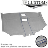 BLUE STITCH L GREY SUEDE FRONT ROOF HEADLINER COVER FITS VW T5 TRANSPORTER VAN