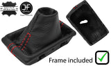 RED STITCH LEATHER AUTOMATIC GEAR + PLASTIC FRAME FITS MERCEDES SL R230 02-07