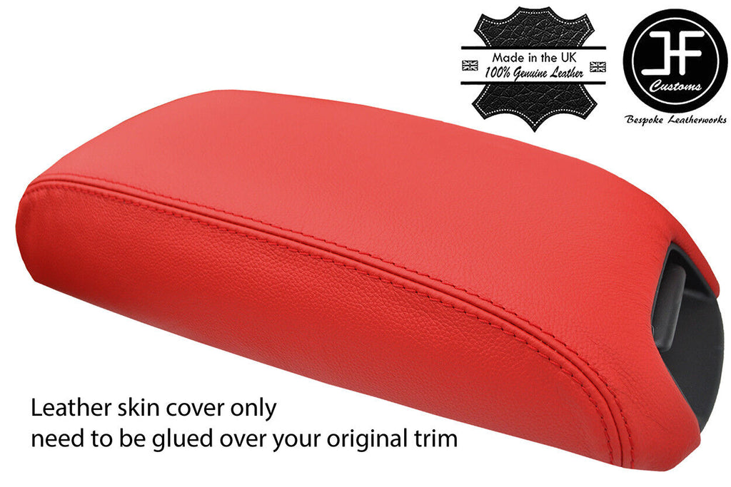 RED TOP GRAIN REAL LEATHER ARMREST LID COVER FITS DODGE JOURNEY 2011-2018