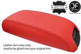 RED TOP GRAIN REAL LEATHER ARMREST LID COVER FITS DODGE JOURNEY 2011-2018