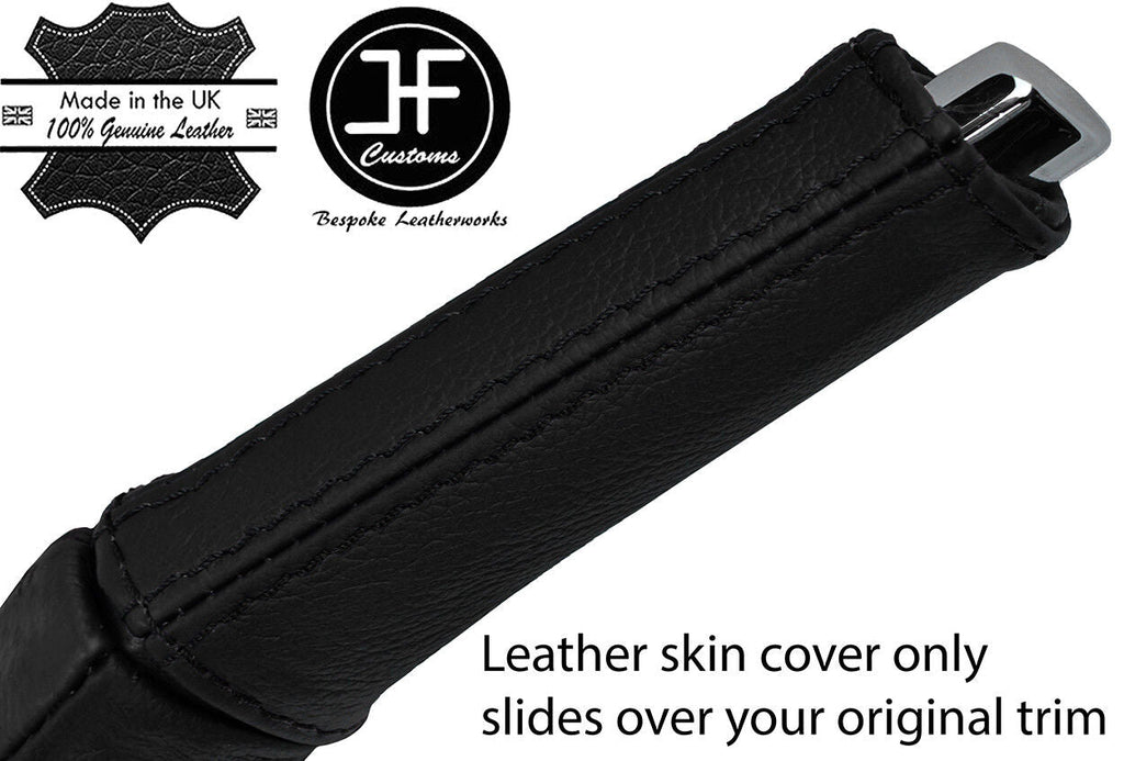 BLACK & BLACK STRIPE LEATHER HANDBRAKE HANDEL COVER FITS SEAT LEON MK3 12-17