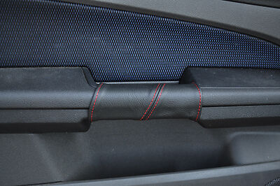 RED STITCH FITS FORD FOCUS C MAX  03-07 2X FRONT LEATHER DOOR HANDLE COVERS