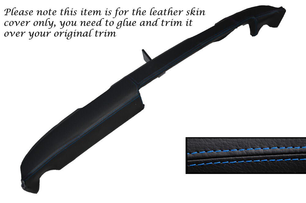 BLUE STITCH TOP DASH DASHBOARD LEATHER SKIN COVER FITS FORD CAPRI MK1 CUSTOM NEW