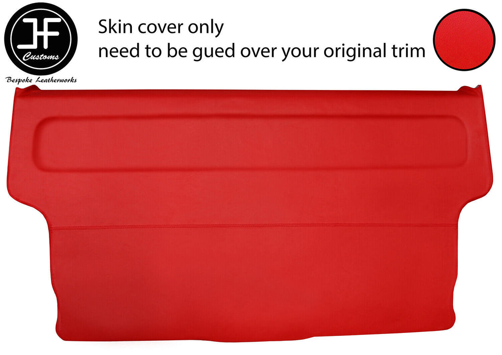 RED TOP GRAIN LEATHER TAILGATE DOOR CARD COVER FITS VW T4 TRANSPORTER 90-03