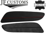 RED STITCH 2X FRONT DOOR ARMREST LEATHER COVERS FOR BMW E88 CONVERTIBLE 07-13