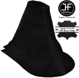 BLACK STITCHING SUEDE MANUAL GEAR GAITER FITS FORD MUSTANG 2015-2017 CUSTOM NEW