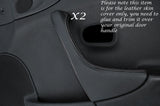 WHITE STITCH 2X DOOR HANDLE TRIM LEATHER COVER FITS MAZDA MX5 MK2 MIATA 98-00