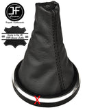 BLACK STITCH LEATHER REPLACEMENT GEAR GAITER FITS FORD FIESTA MK6 FUSION 02-08
