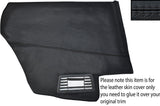 BLACK STITCH 2X REAR DOOR CARD PANEL SKIN COVERS FITS PEUGEOT 205 CJ CABRIO