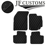 WHITE DIAMOND STITCH VINYL 4X TAILORED FLOOR CARPETS FOR SUZUKI SX4 MK1 06-13