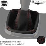 DARK RED STITCH LEATHER MANUAL GEAR GAITER COVER FITS HONDA CRV 2012-2017