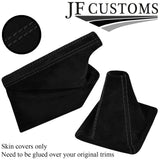 D GREY STITCH SUEDE GEAR  HANDBRAKE GAITERS FOR SUBARU IMPREZA WRX STI 08-14