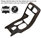 RED STITCH CONSOLE SHIFT BEZEL SURROUND LEATHER COVER FITS CORVETTE C6 05-13