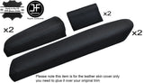 BLACK STCH 2X REAR DOOR ARMREST LEATHER COVERS FITS MERCEDES S CLASS W221 06-13